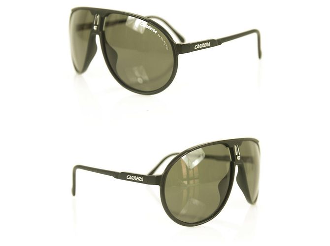 Carrera-Champion / L DL5 – QT Pilotenförmige schwarze Sonnenbrille - Ansicht 6