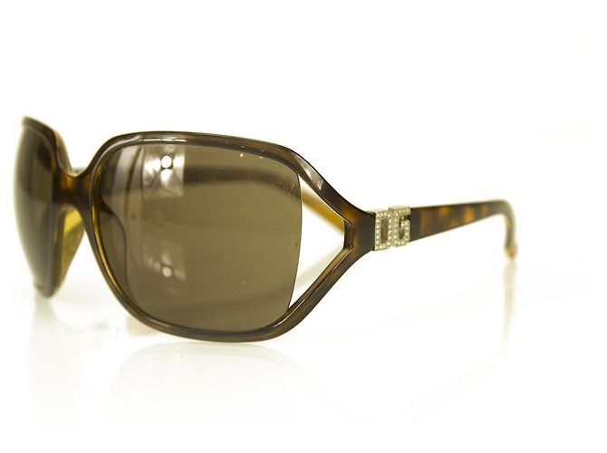 Dolce & Gabbana D&G Gafas de sol extragrandes en marrón tortuga w. Cristales en caja Castaño - vista 2