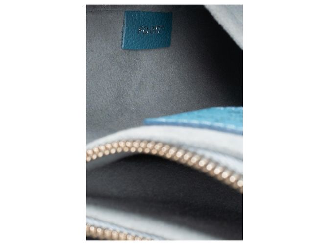 Louis Vuitton Bleu Glacier Cuir Plume Leder und Python Very Tote Bag Blau - Ansicht 5