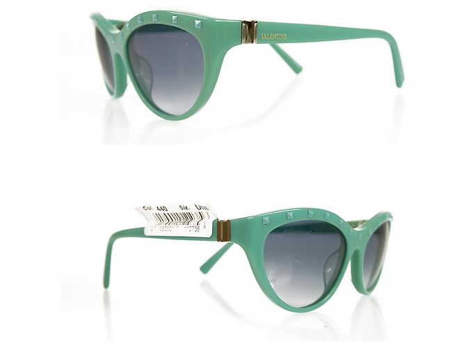 Valentino Occhiali Da Sole Donna Cat-eye Style Turchesi Rockstud Studs Con Box V641S Turchese - vista 3