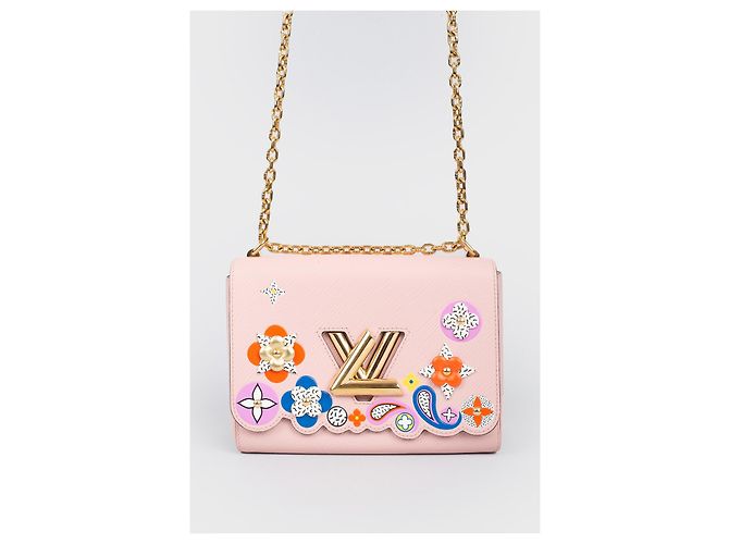 Louis Vuitton Twist Borsa Edizione Limitata Bloom Flower Epi Pelle MM Rosa - vista 4
