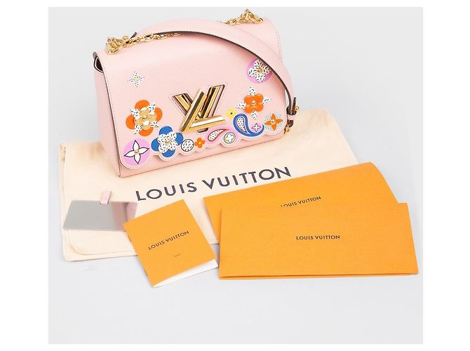 Louis Vuitton Twist Borsa Edizione Limitata Bloom Flower Epi Pelle MM Rosa - vista 7