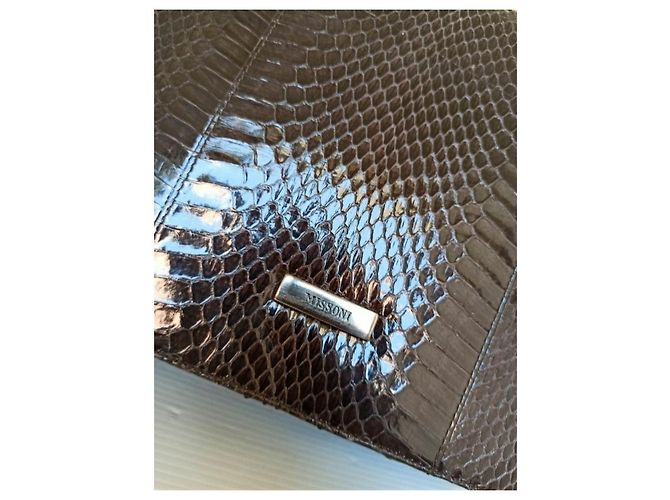 Missoni borsa in pelle rettile e tessuto Marrone - vista 11