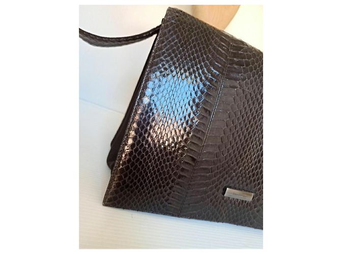 Missoni borsa in pelle rettile e tessuto Marrone - vista 13