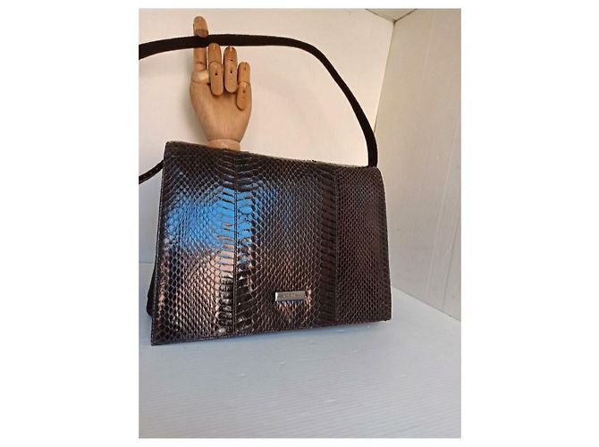 Missoni borsa in pelle rettile e tessuto Marrone - vista 14