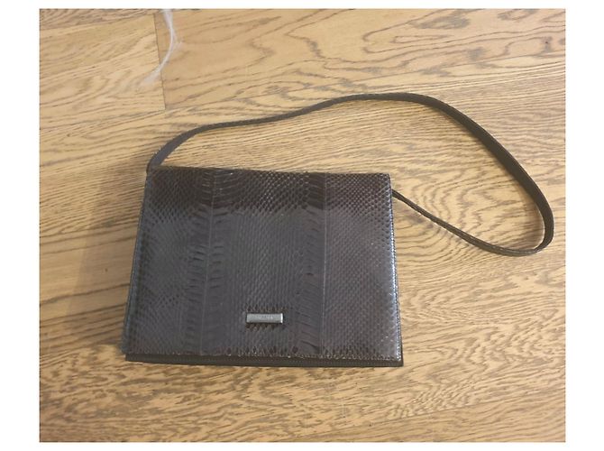 Missoni borsa in pelle rettile e tessuto Marrone - vista 2