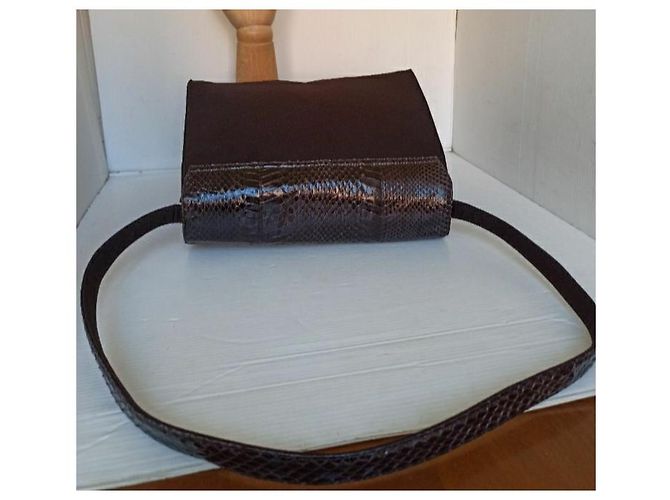 Missoni borsa in pelle rettile e tessuto Marrone - vista 9