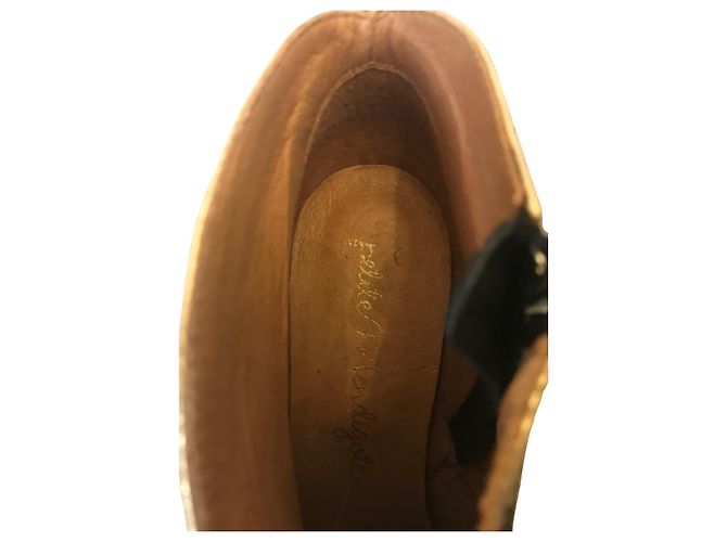 Petite Mendigote Black and gold boots Golden - view 8
