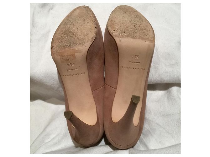 Brian Atwood Décolleté maniac nude a spillo Rosa Beige - vista 3