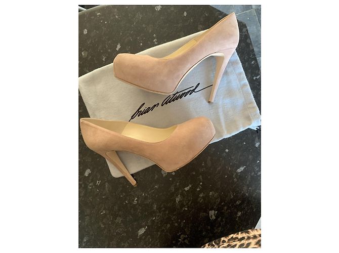 Brian Atwood Décolleté maniac nude a spillo Rosa Beige - vista 8