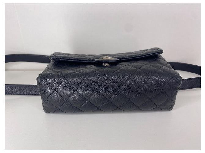 Cintura borsa Chanel 2.55 , pelle nera grana Nero - vista 5