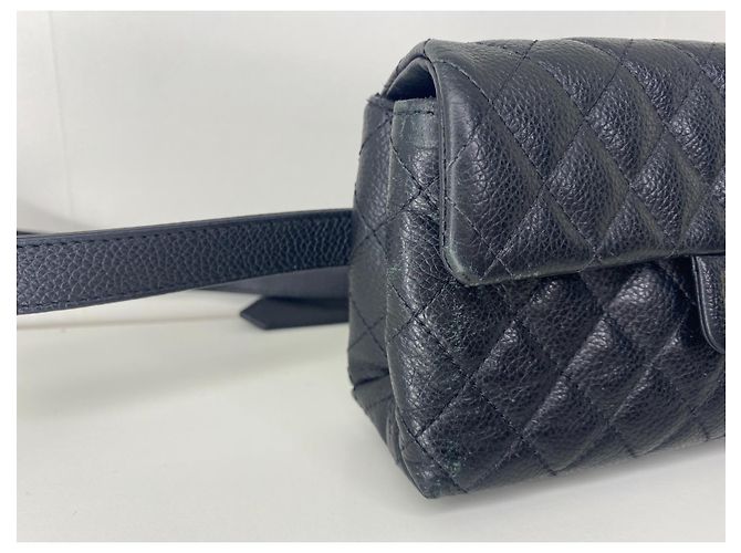 Cintura borsa Chanel 2.55 , pelle nera grana Nero - vista 9