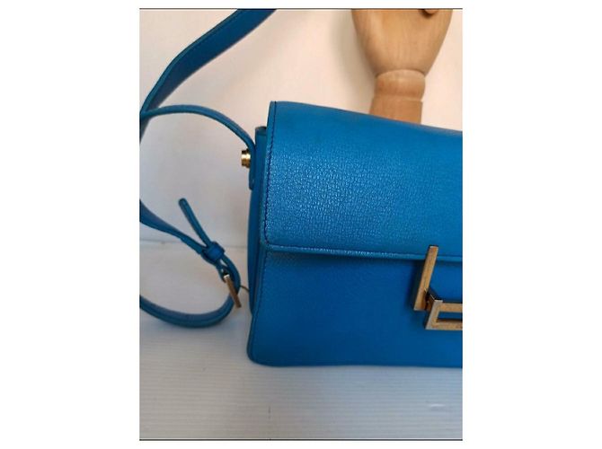 Saint Laurent sac lulu sac moyen Bleu - vue 10