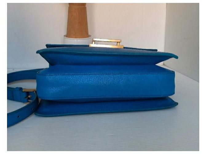 Saint Laurent sac lulu sac moyen Bleu - vue 7
