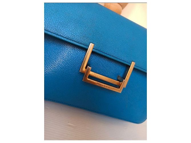 Saint Laurent sac lulu sac moyen Bleu - vue 8