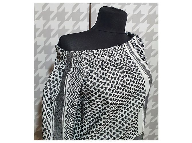Blusa de algodón Cecilie Copenhagen Blanco Gris - vista 4