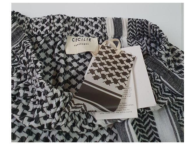 Blusa de algodón Cecilie Copenhagen Blanco Gris - vista 5