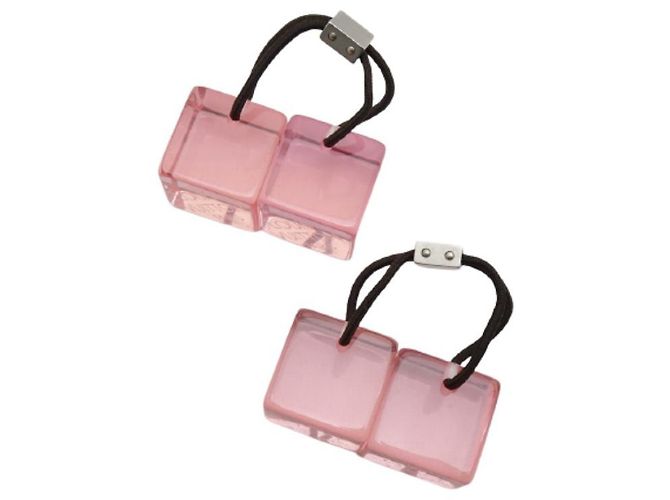 [Usato] Accessori per capelli elastici per capelli LOUIS VUITTON Louis Vuitton cubo rosa chiaro - vista 4