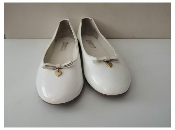 Dolce & Gabbana Ballerinas aus Leder weiß Kinder - Ansicht 2