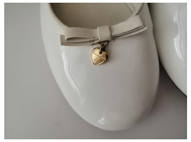 Dolce & Gabbana Ballerinas aus Leder weiß Kinder - Ansicht 3