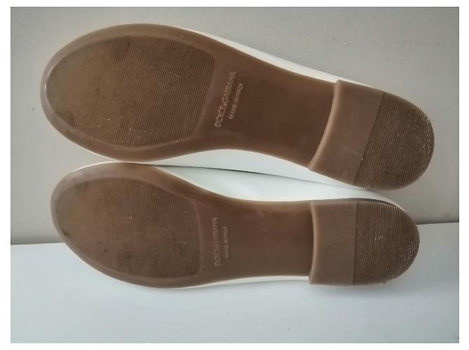 Dolce & Gabbana Ballerinas aus Leder weiß Kinder - Ansicht 8