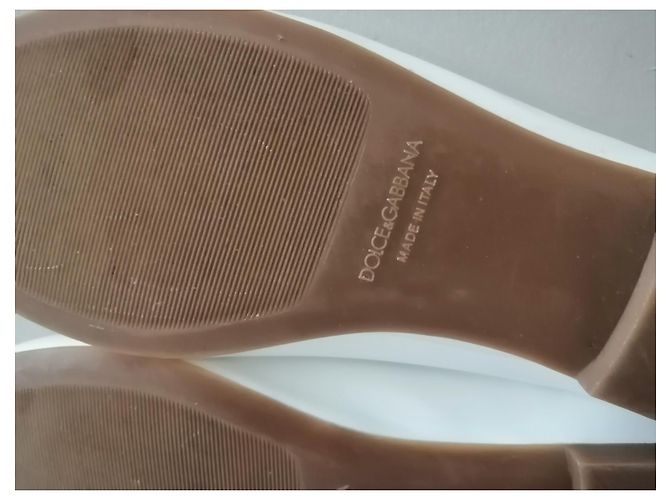 Dolce & Gabbana Ballerinas aus Leder weiß Kinder - Ansicht 9