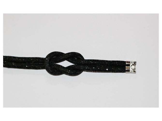 Bracciale Swarovski Stardust Knot Nero in Nylon - vista 6