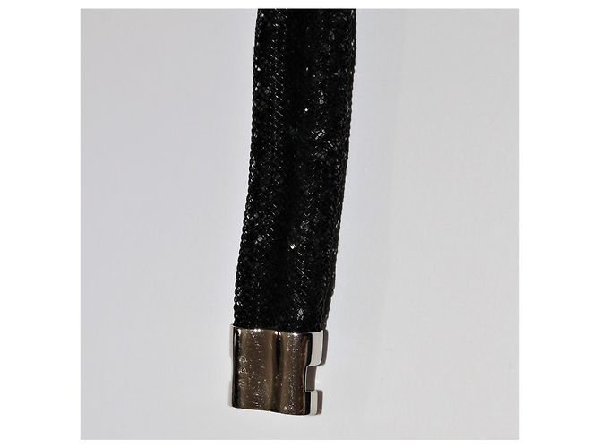 Bracciale Swarovski Stardust Knot Nero in Nylon - vista 7