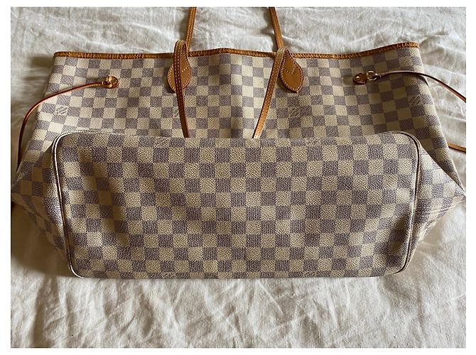 Louis Vuitton Großes Modell Neverfull Tasche Grau - Ansicht 2