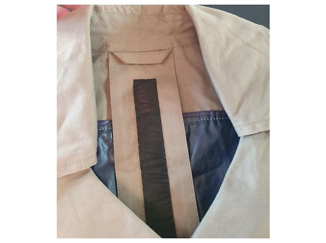 Autre Marque Kurzer Trenchcoat Grün Baumwolle - Ansicht 4