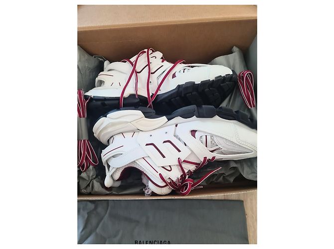 Balenciaga Track Sneaker Weiß Burgunderrot Leder Mehrfarben - Ansicht 3