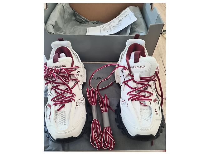 Balenciaga Track Sneaker Weiß Burgunderrot Leder Mehrfarben - Ansicht 5