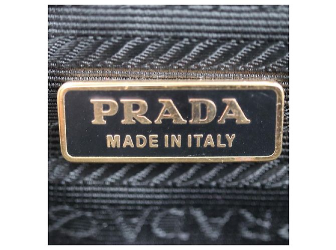 [Usato] PRADA Borsa Prada Borsa a mano Nylon Pelle Nera Mini Bag - vista 8
