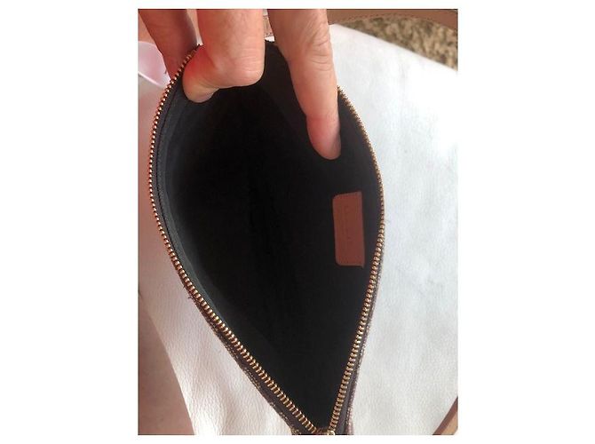 Christian Dior Mini Saddle Borsa Marrone Cotone - vista 11