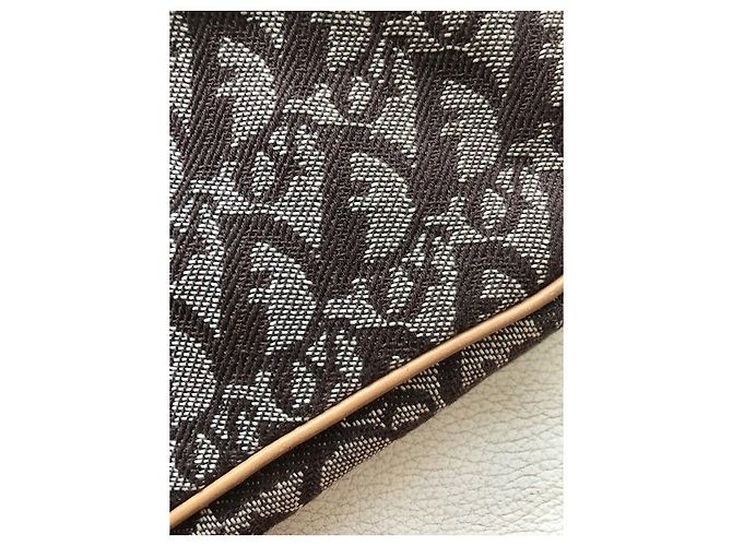 Christian Dior Mini Saddle Borsa Marrone Cotone - vista 3