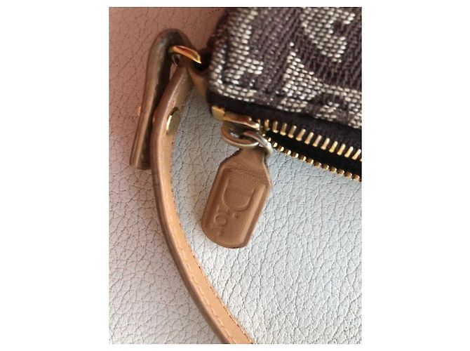 Christian Dior Mini Saddle Borsa Marrone Cotone - vista 8