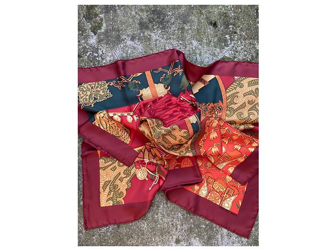Sublime quadrato Hermès Art des steppes dettagli Arancione - vista 4