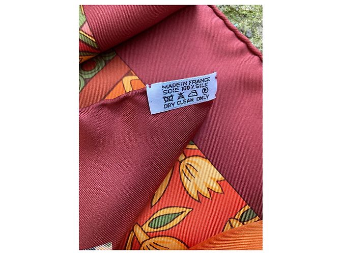 Sublime quadrato Hermès Art des steppes dettagli Arancione - vista 5
