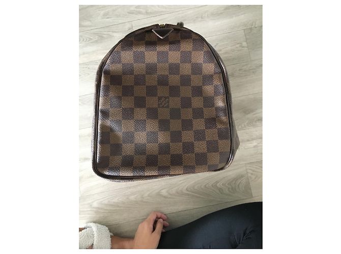 Borsa a mano Louis Vuitton Speedy 35 Damier Ebene in Pelle - vista 14