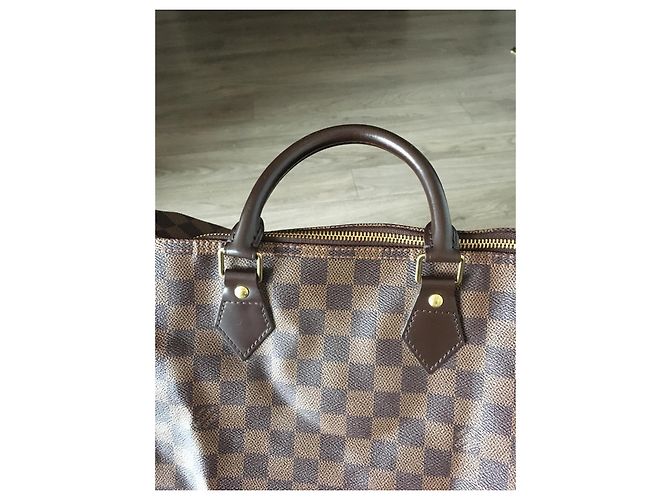 Borsa a mano Louis Vuitton Speedy 35 Damier Ebene in Pelle - vista 2