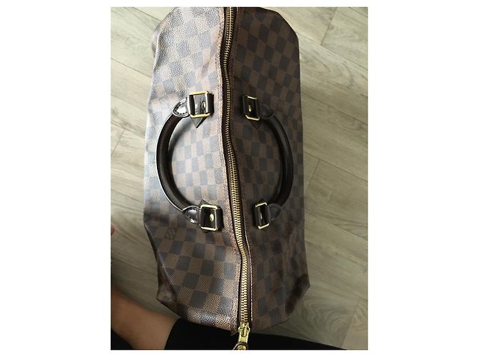 Borsa a mano Louis Vuitton Speedy 35 Damier Ebene in Pelle - vista 9