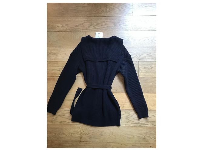 Giacca Dior in cashmere e lana Eggshell Navy Blue Bianco sporco Blu navy - vista 2