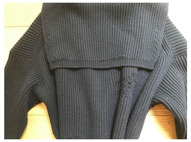 Giacca Dior in cashmere e lana Eggshell Navy Blue Bianco sporco Blu navy - vista 3