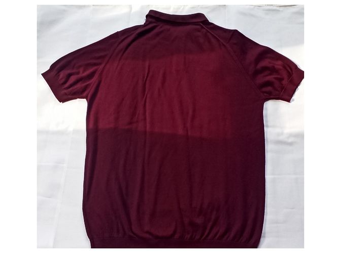 Polo John Smedley Burdeos de Algodón Sea Island M - vista 2