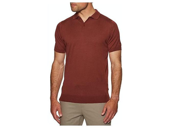 Polo John Smedley Burdeos de Algodón Sea Island M - vista 3