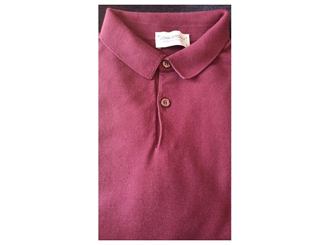 Polo John Smedley Burdeos de Algodón Sea Island M - vista 4