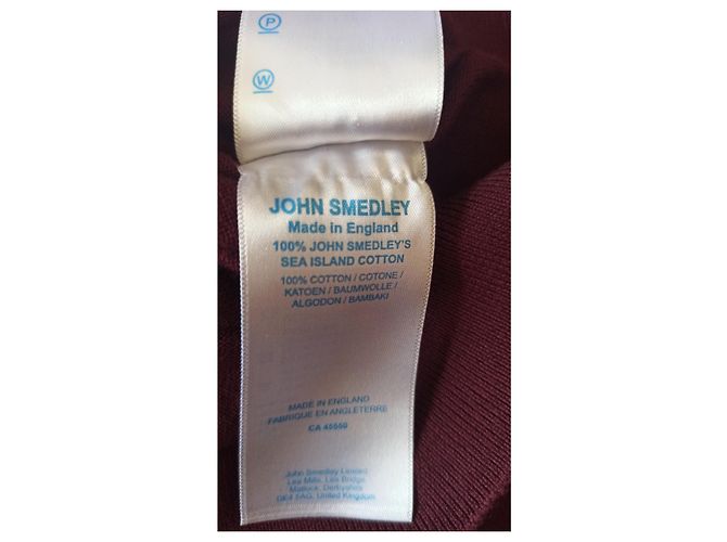 Polo John Smedley Burdeos de Algodón Sea Island M - vista 5