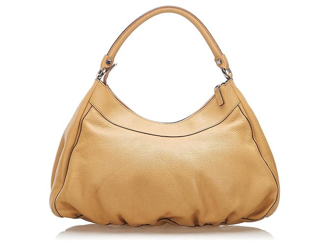 Borsa a tracolla in pelle Gucci Abbey D-Ring Beige - vista 4