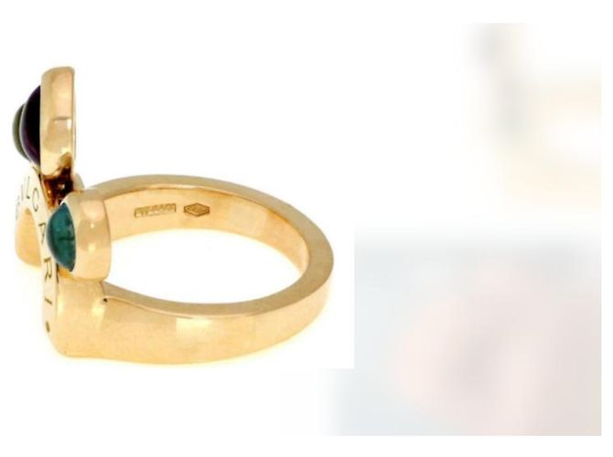 Anello Bulgari Allegra in oro giallo con ametista peridoto e topazio Gold hardware - vista 3