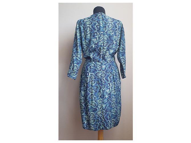 Autre Marque Vestido de viscosa con estampado de serpiente Multicolor - vista 4